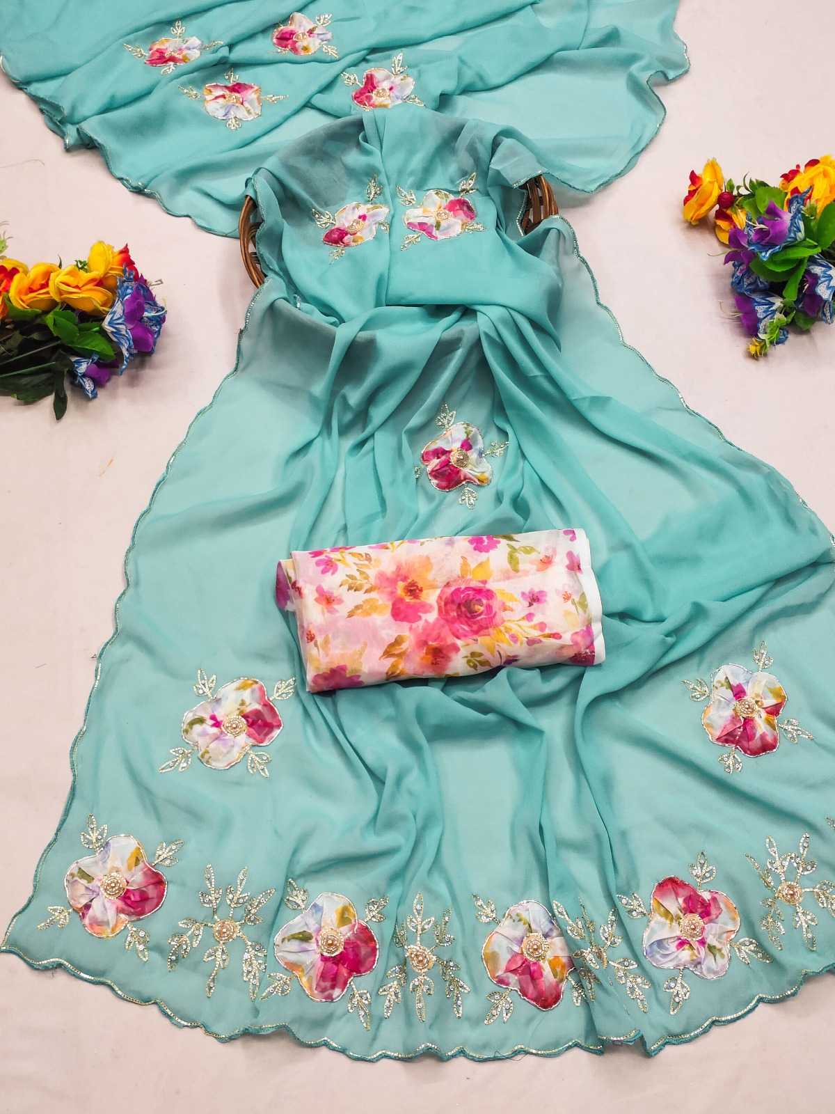 YNF Wholesale Georgette Georgette Sarees  | Surat Manufacturer