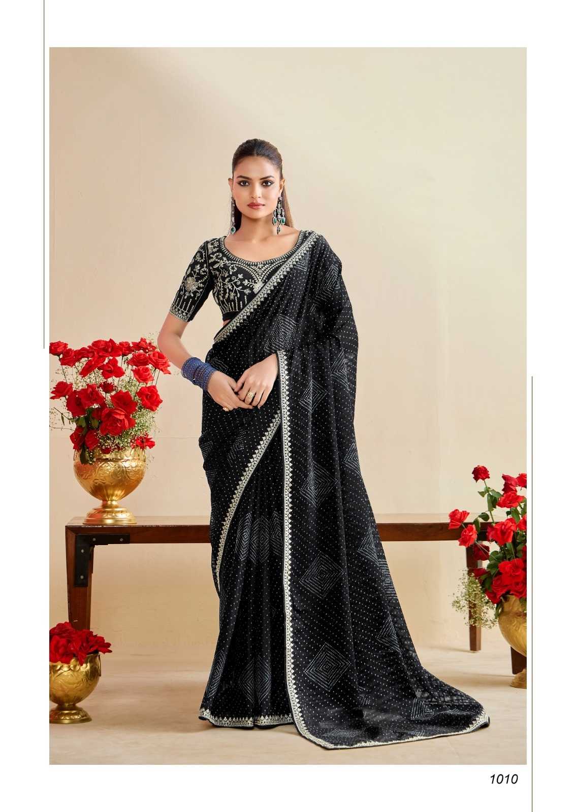 YNF Wholesale Georgette Printed Sarees KESH514 BANDHANIYA | Surat Manufacturer