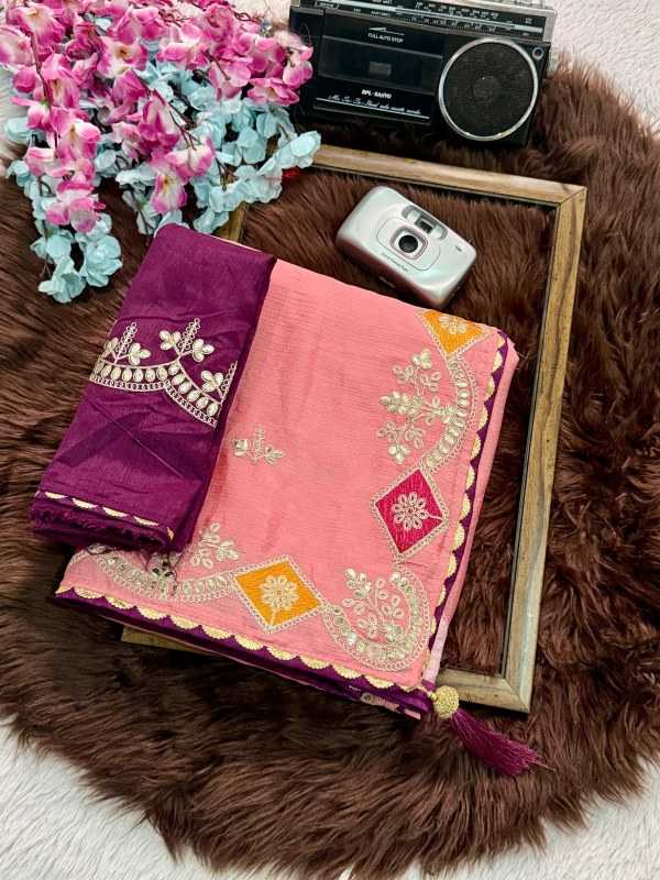 YNF Wholesale Chinon Designer Sarees  | Surat Manufacturer