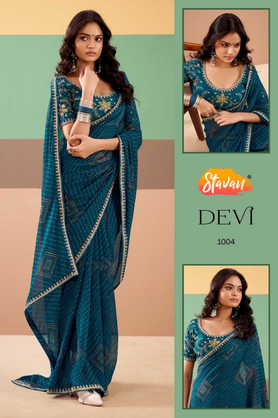 YNF Wholesale Georgette Printed Sarees  | Surat Manufacturer