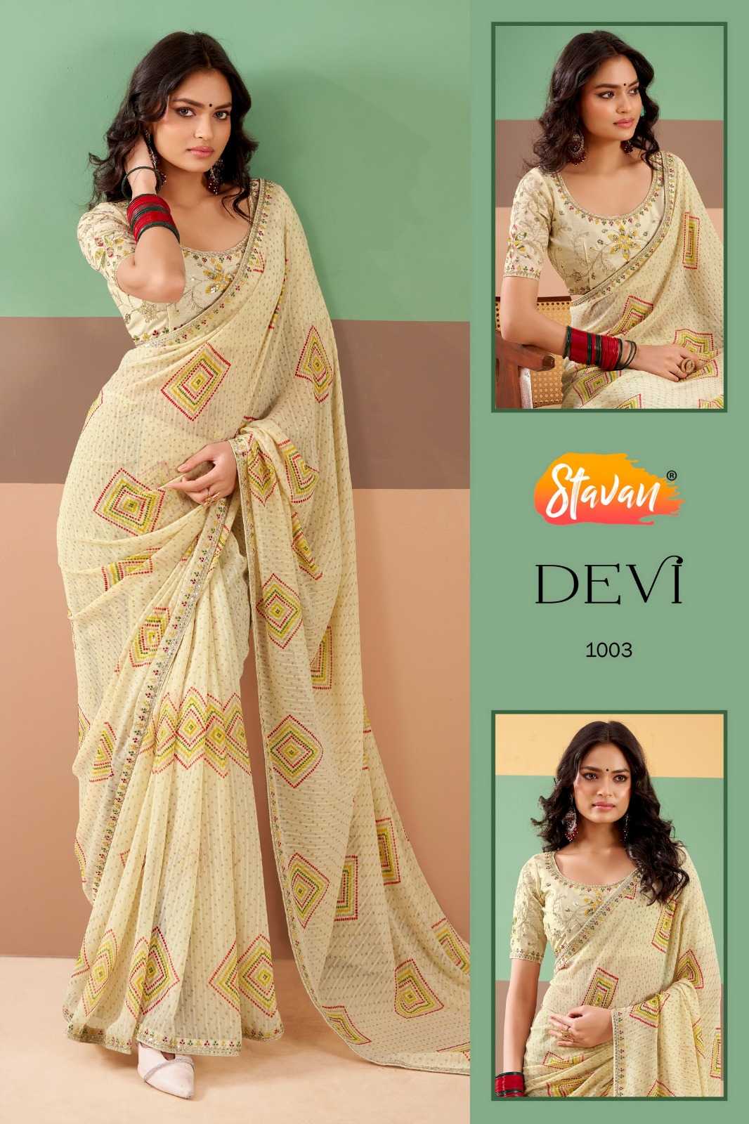 YNF Wholesale Georgette Printed Sarees  | Surat Manufacturer