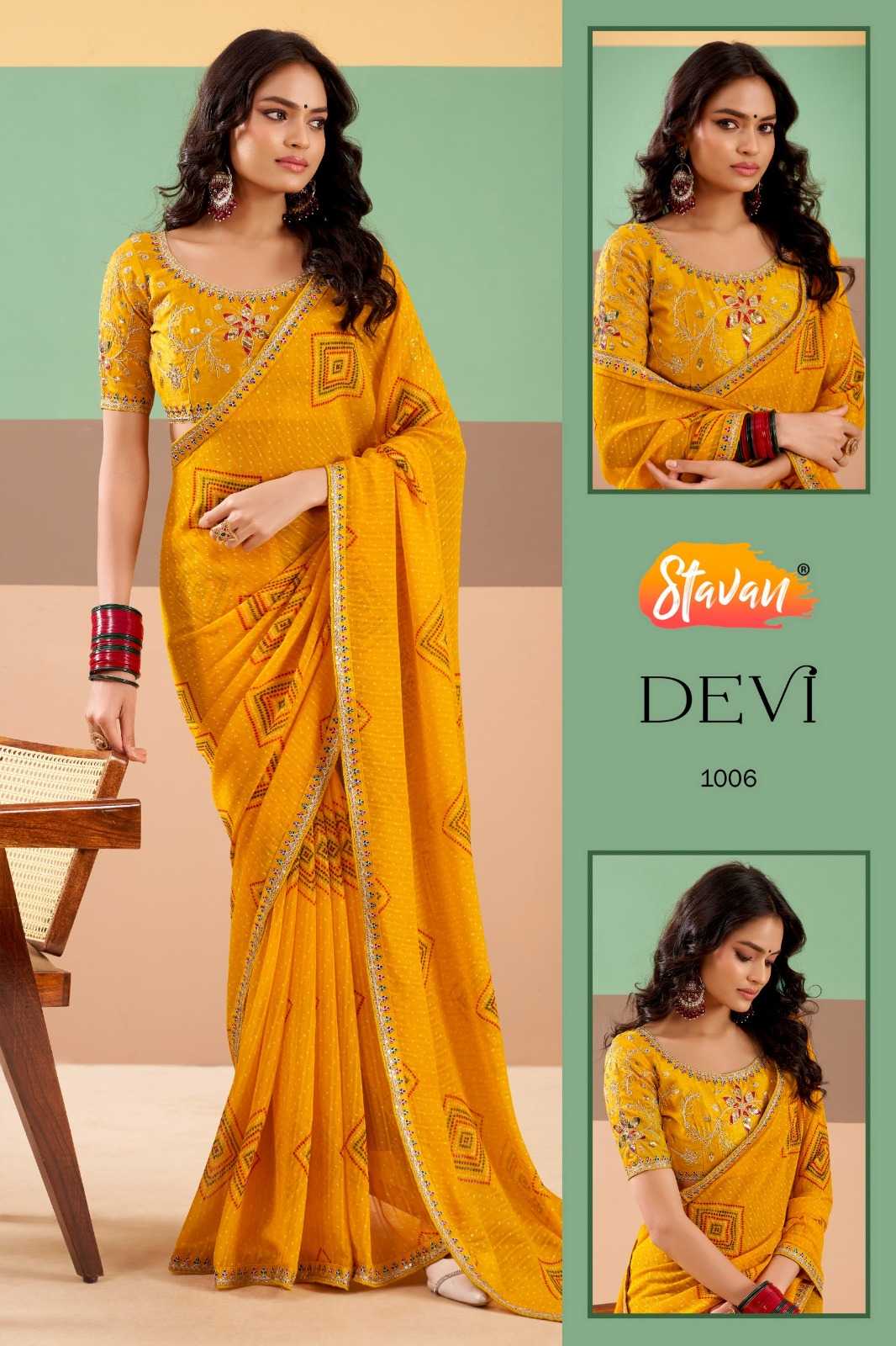 YNF Wholesale Georgette Printed Sarees  | Surat Manufacturer