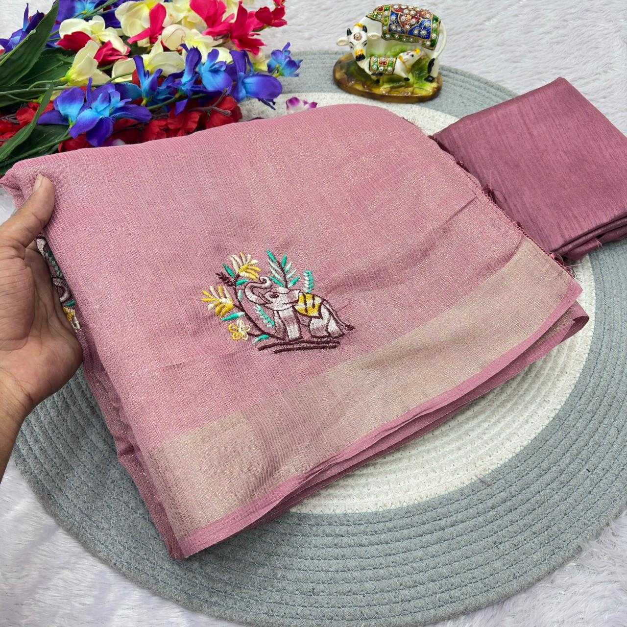 YNF Wholesale Cotton Embroidered Sarees  | Surat Manufacturer