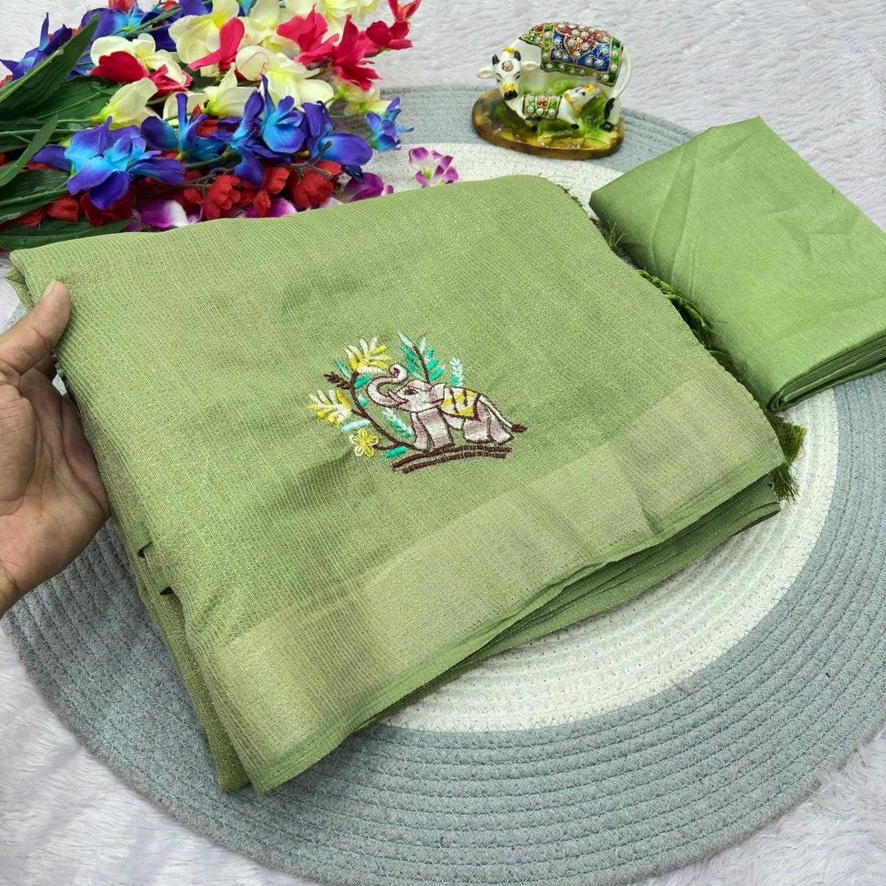 YNF Wholesale Cotton Embroidered Sarees  | Surat Manufacturer