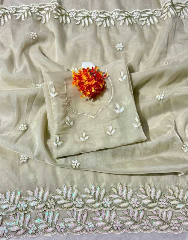 YNF Wholesale Heavy Roman Silk Sequence Sarees  | Surat Manufacturer