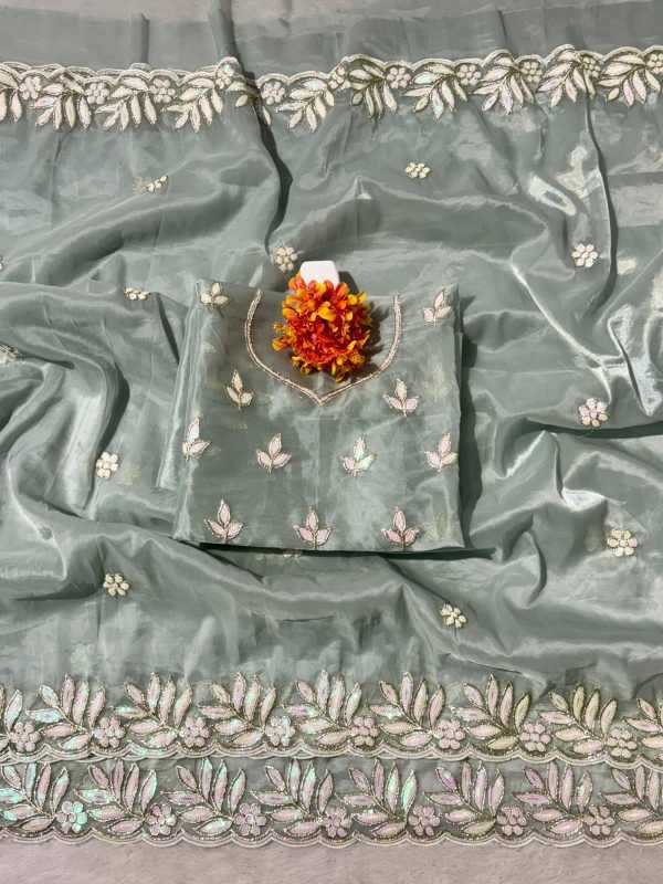 YNF Wholesale Heavy Roman Silk Sequence Sarees  | Surat Manufacturer