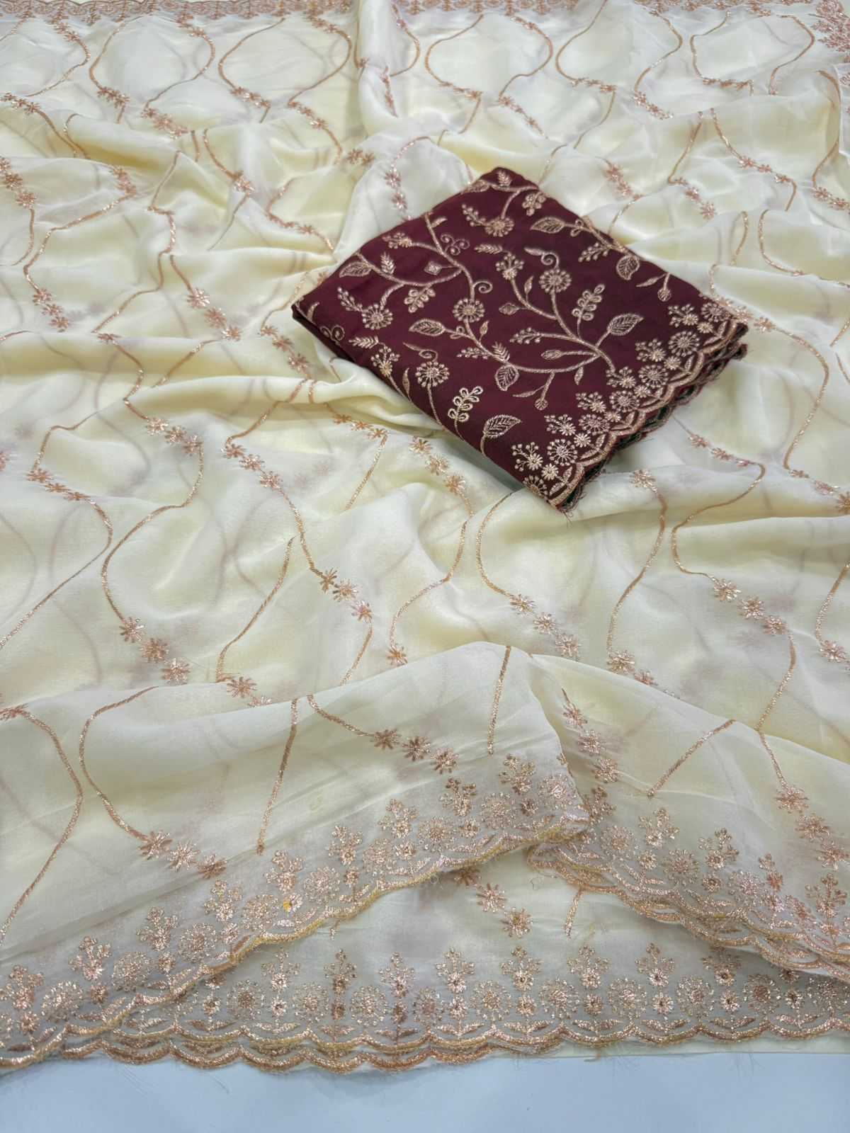 YNF Wholesale Georgette Party Wear Sarees  | Surat Manufacturer