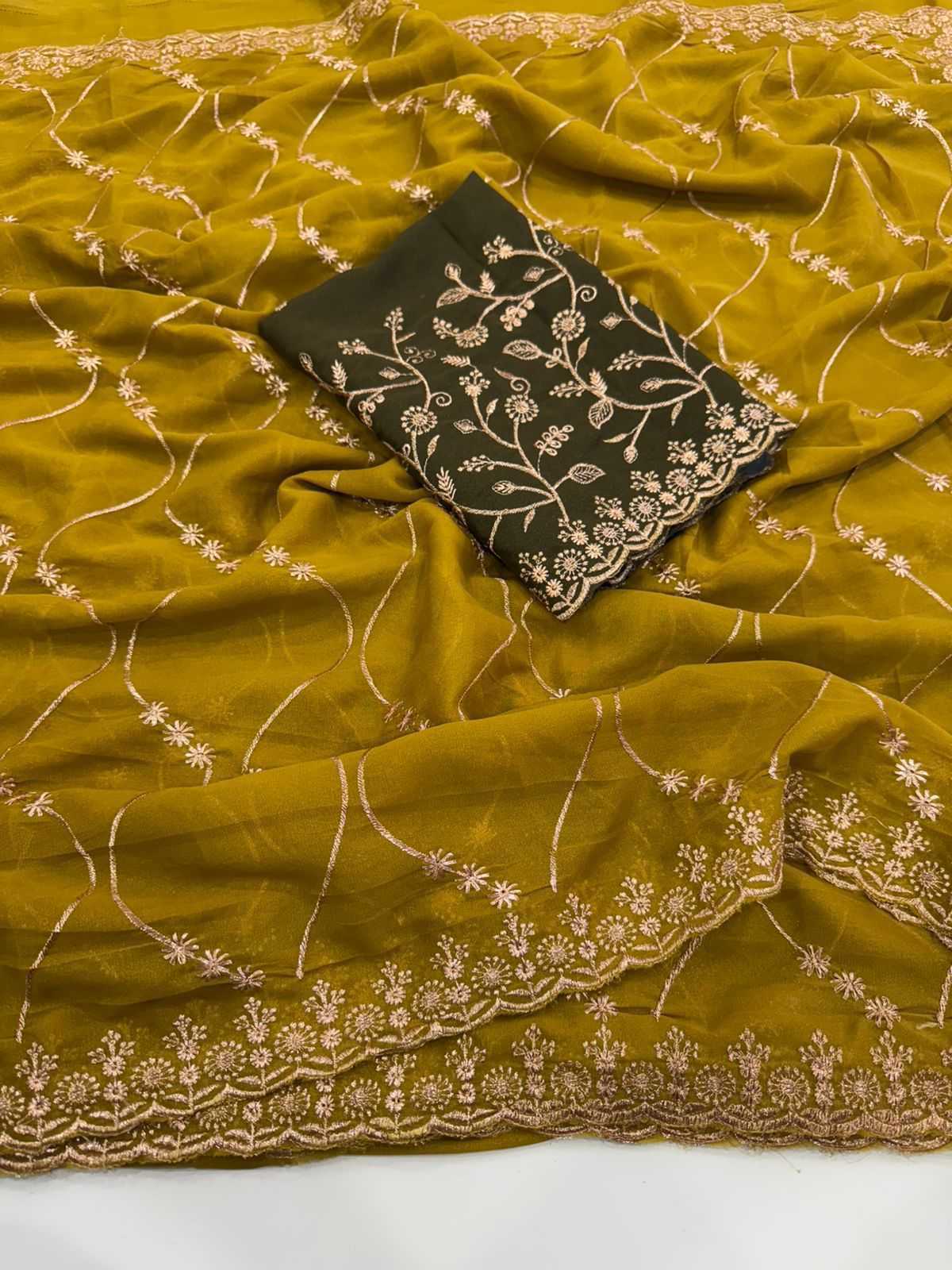 YNF Wholesale Georgette Party Wear Sarees  | Surat Manufacturer