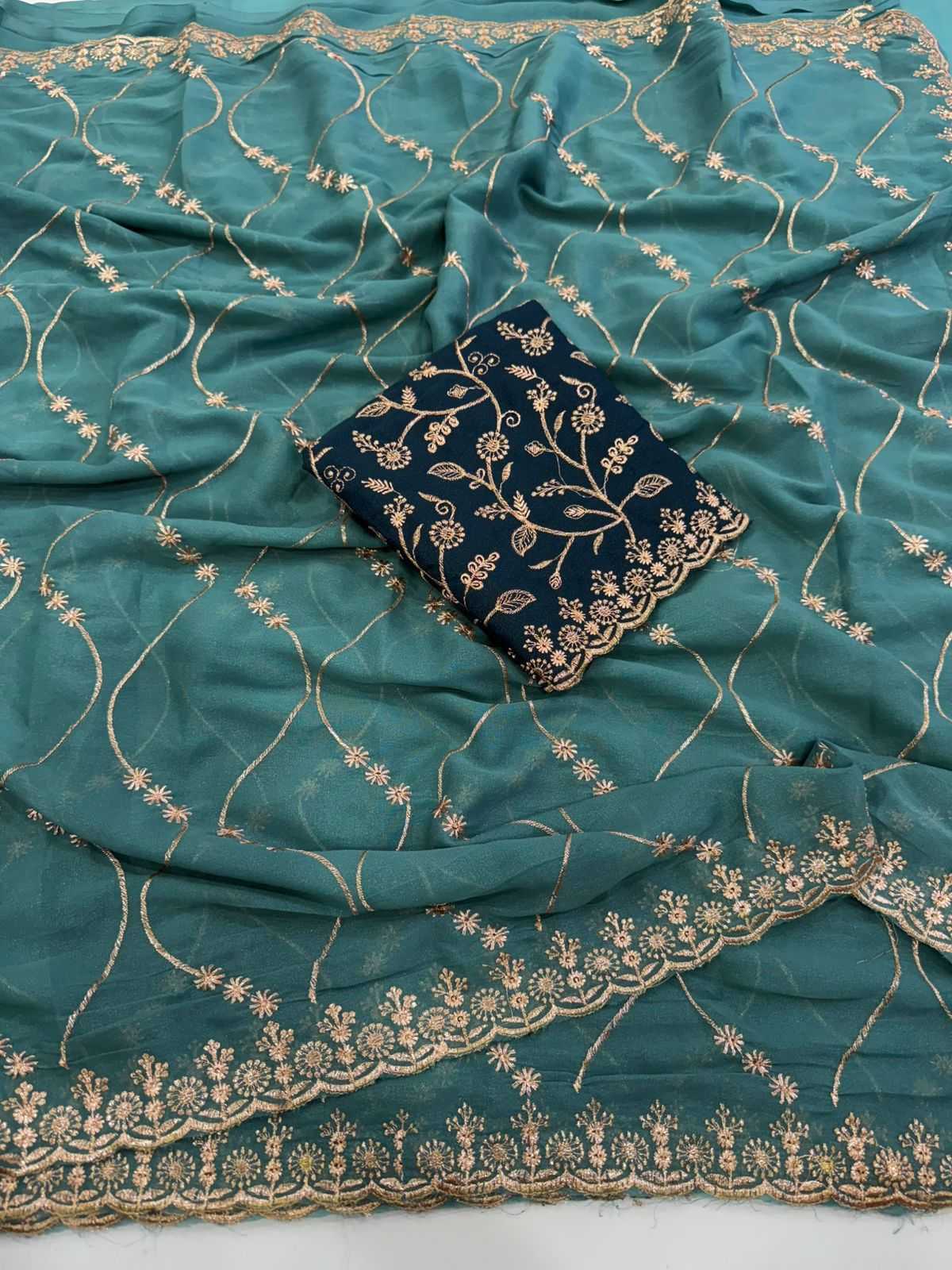 YNF Wholesale Georgette Party Wear Sarees  | Surat Manufacturer