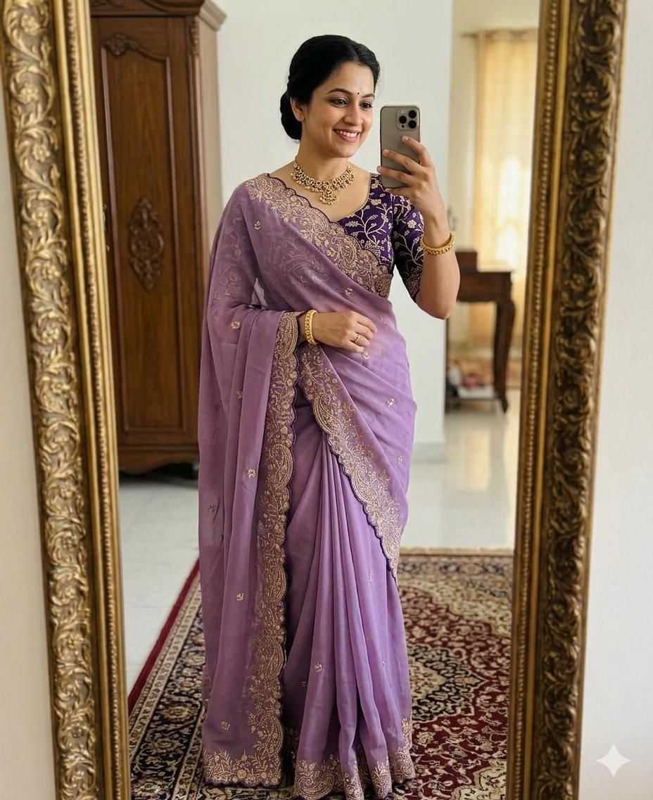 YNF Wholesale Georgette Fancy Sarees KESH514 KERI | Surat Manufacturer