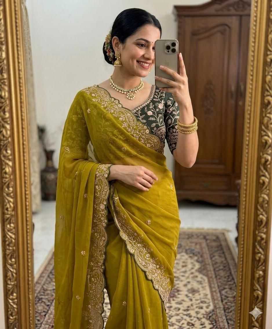 YNF Wholesale Georgette Fancy Sarees KESH514 KERI | Surat Manufacturer