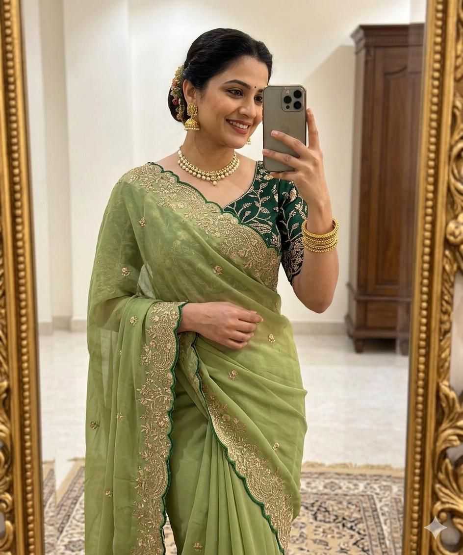 YNF Wholesale Georgette Fancy Sarees KESH514 KERI | Surat Manufacturer