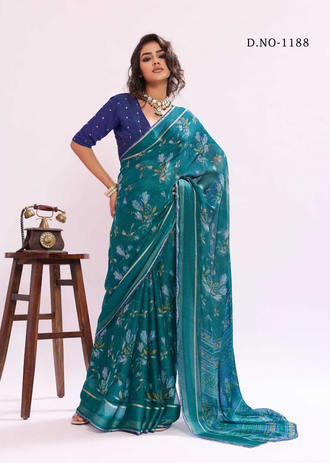 YNF Wholesale Georgette Printed Sarees KESH514 Kundan | Surat Manufacturer