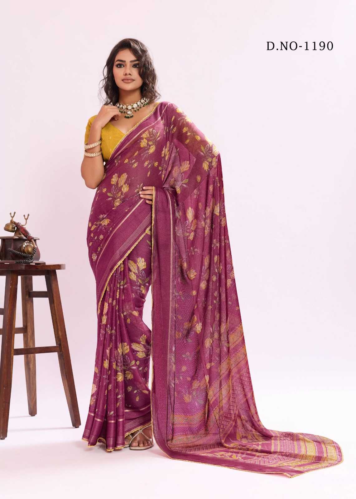 YNF Wholesale Georgette Printed Sarees KESH514 Kundan | Surat Manufacturer