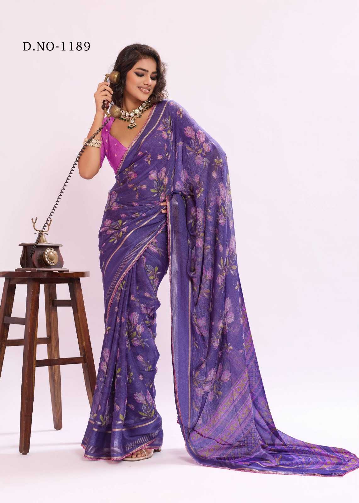 YNF Wholesale Georgette Printed Sarees KESH514 Kundan | Surat Manufacturer