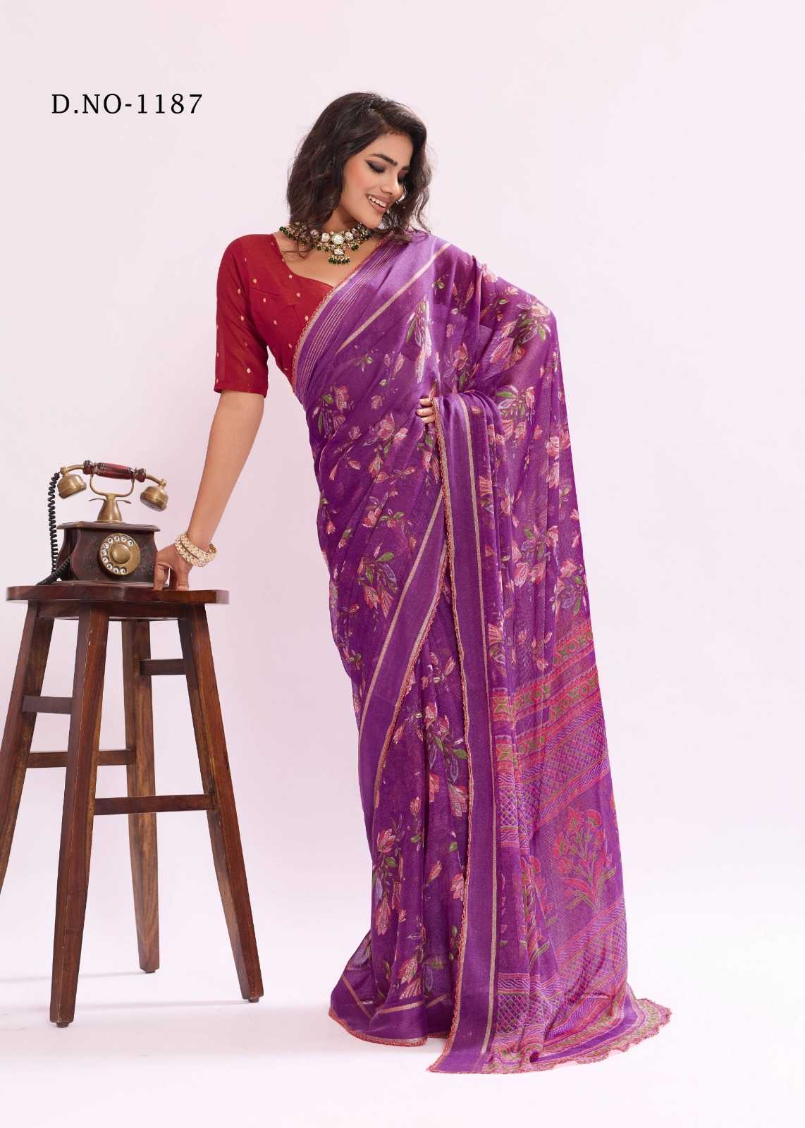 YNF Wholesale Georgette Printed Sarees KESH514 Kundan | Surat Manufacturer