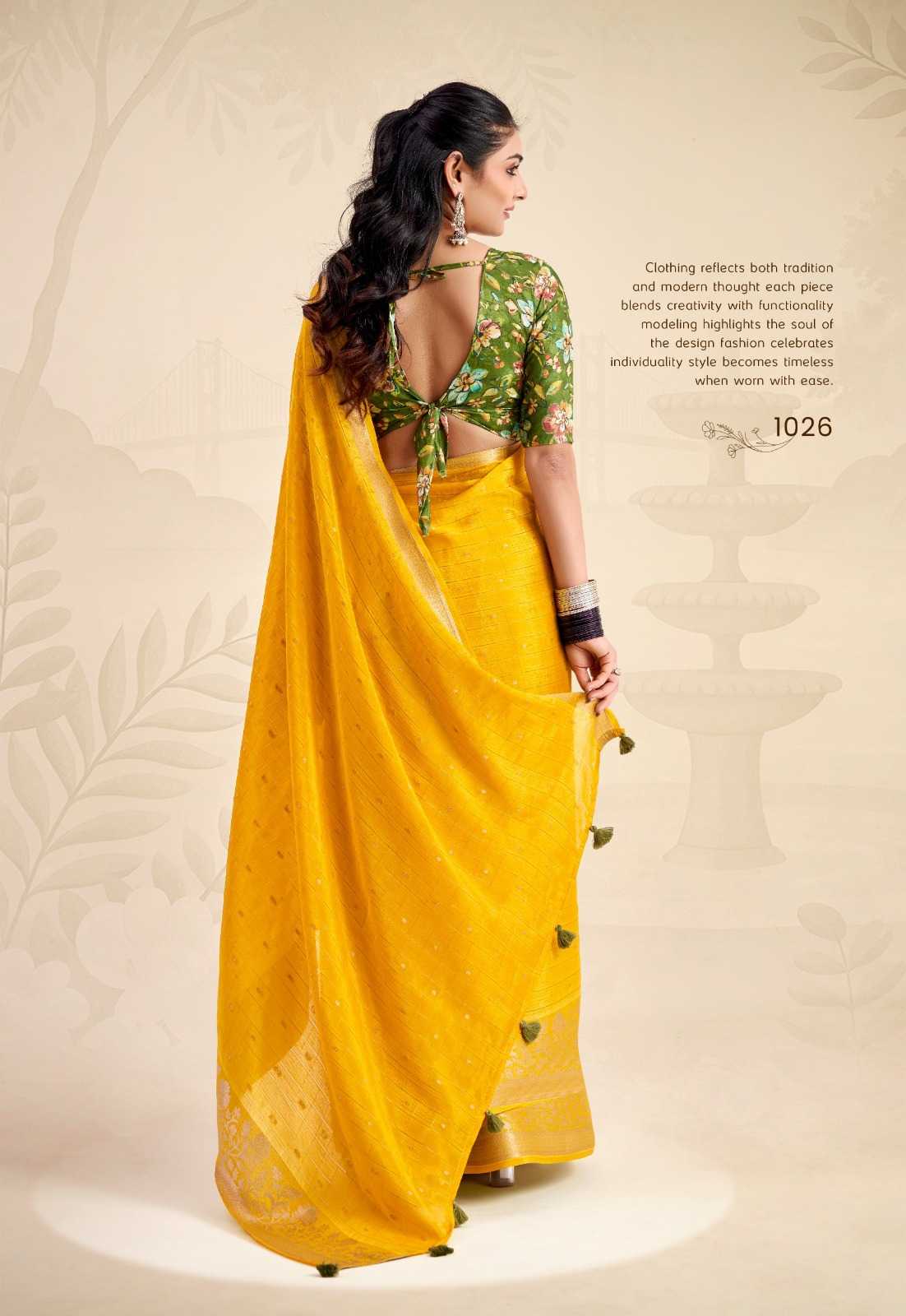 YNF Wholesale Chinon Designer Sarees  | Surat Manufacturer