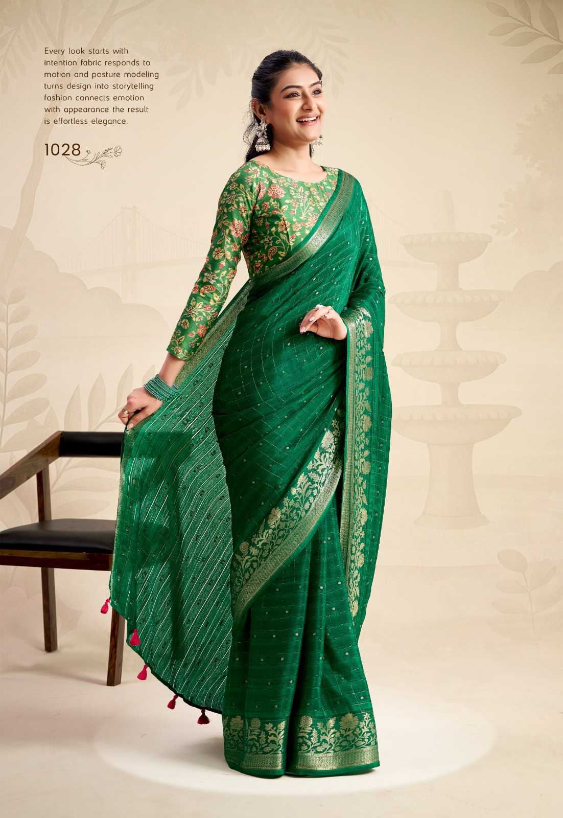 YNF Wholesale Chinon Designer Sarees  | Surat Manufacturer