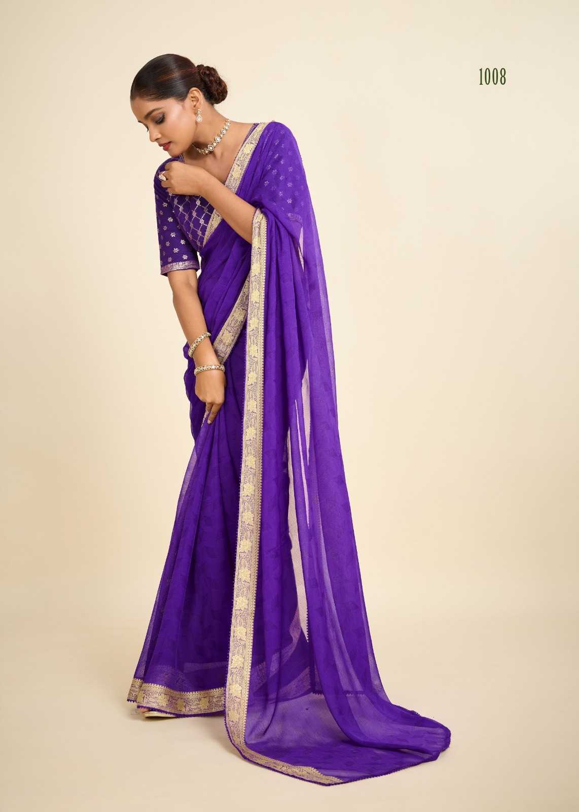 YNF Wholesale Viscose Chiffon Sarees  | Surat Manufacturer