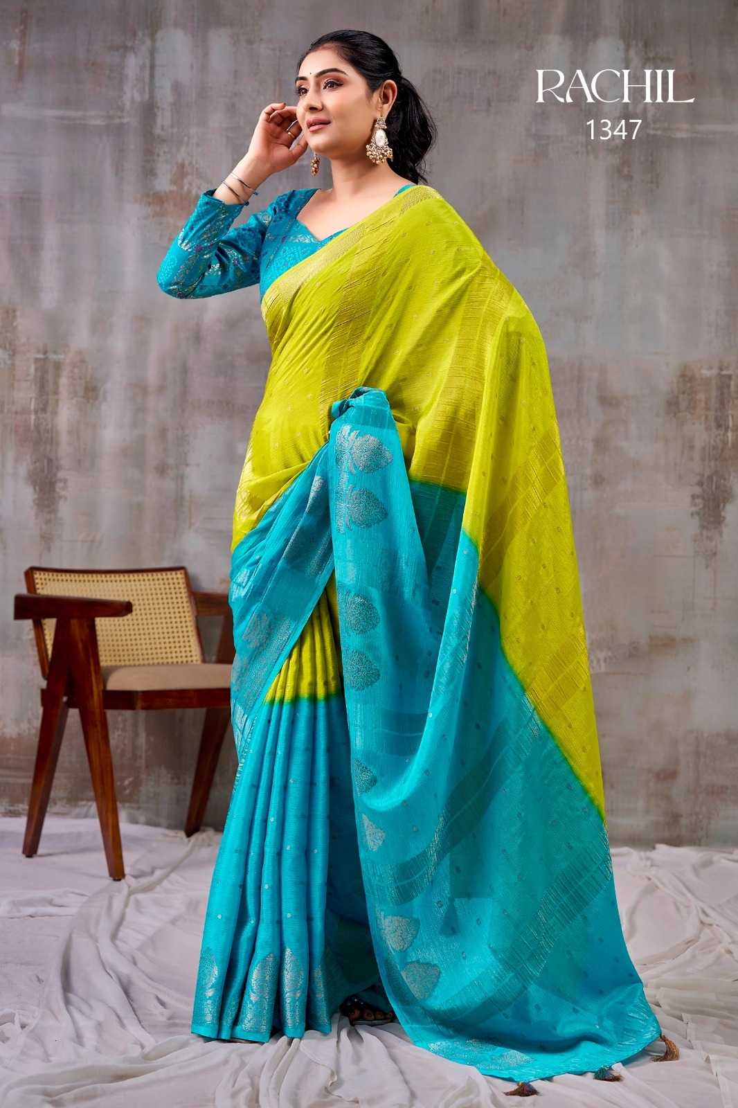 YNF Wholesale Chinon Designer Sarees KESH514 RACHIL | Surat Manufacturer