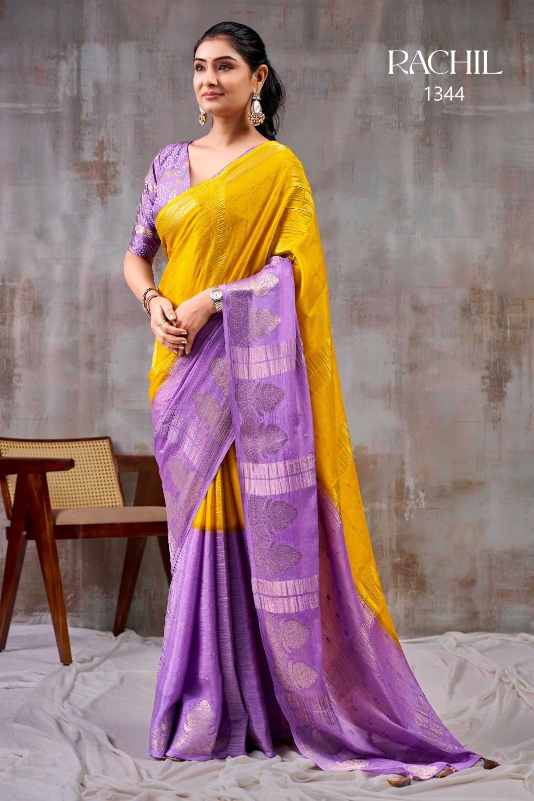 YNF Wholesale Chinon Designer Sarees KESH514 RACHIL | Surat Manufacturer