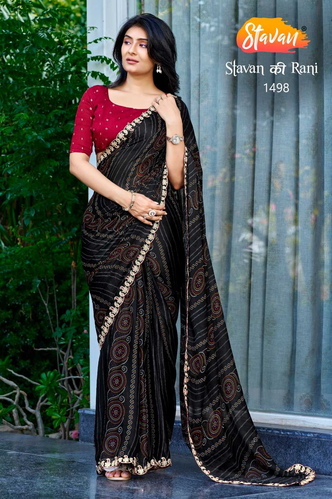 YNF Wholesale Chiffon Printed Sarees KESH514 STAVAN KI RANI | Surat Manufacturer