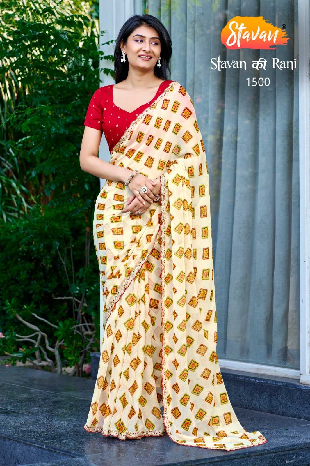 YNF Wholesale Chiffon Printed Sarees KESH514 STAVAN KI RANI | Surat Manufacturer