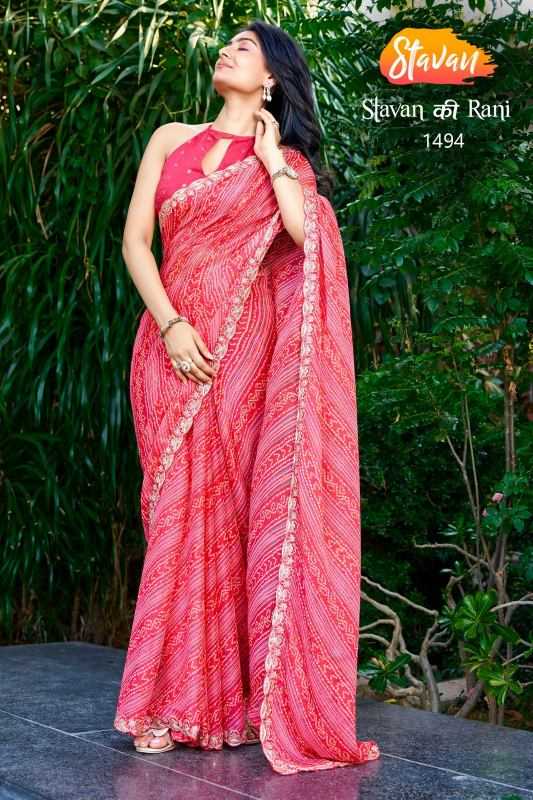 YNF Wholesale Chiffon Printed Sarees KESH514 STAVAN KI RANI | Surat Manufacturer