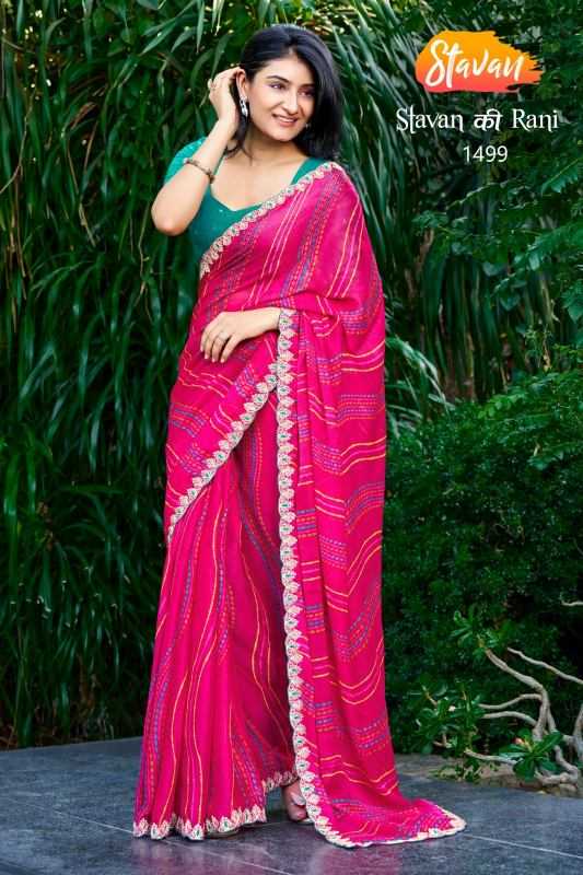 YNF Wholesale Chiffon Printed Sarees KESH514 STAVAN KI RANI | Surat Manufacturer