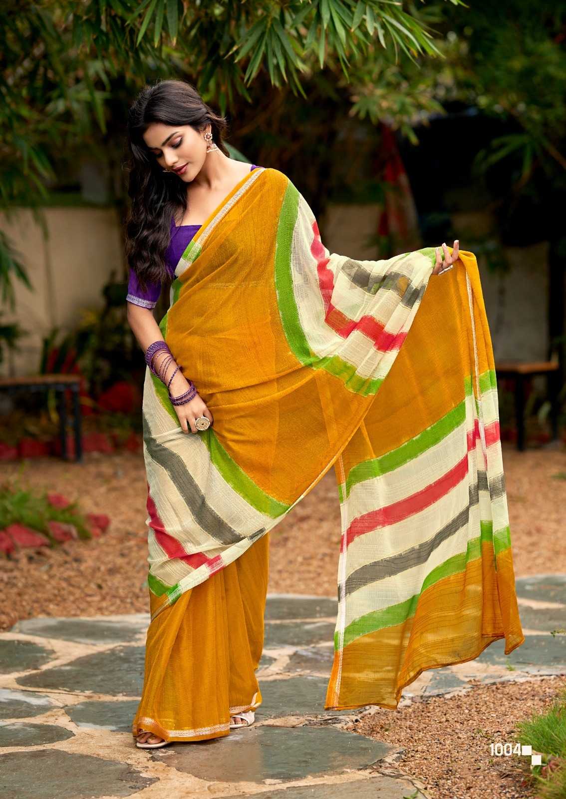 YNF Wholesale Chiffon Printed Sarees  | Surat Manufacturer