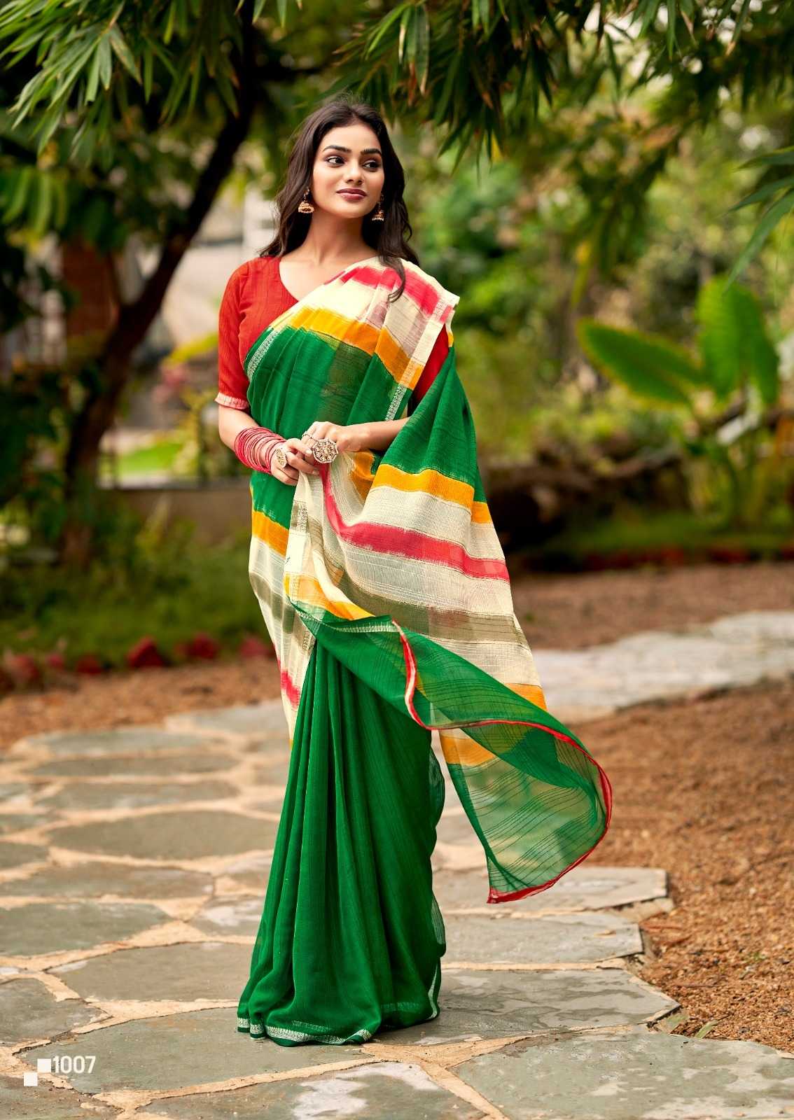 YNF Wholesale Chiffon Printed Sarees KESH514 Vishala | Surat Manufacturer