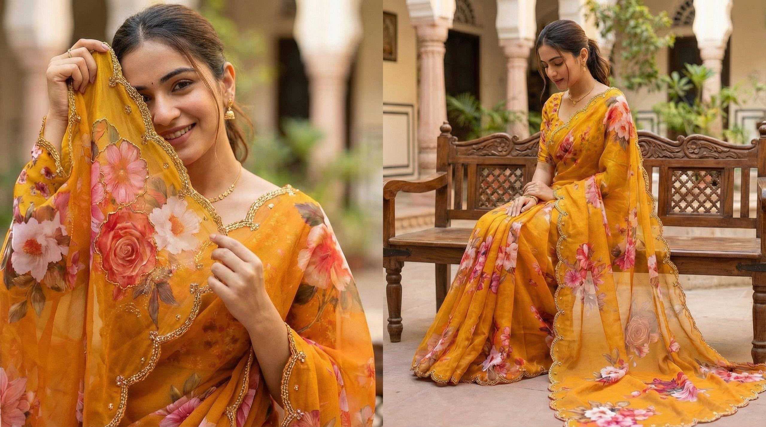 YNF Wholesale Georgette Printed Sarees KESH518 4453 | Surat Manufacturer