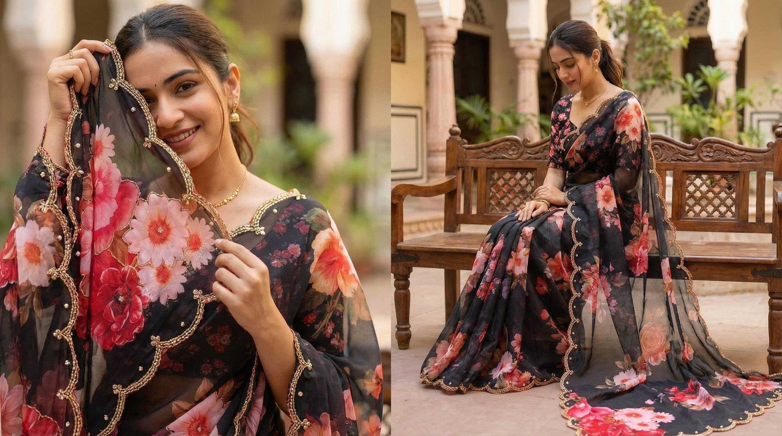 YNF Wholesale Georgette Printed Sarees KESH518 4453 | Surat Manufacturer