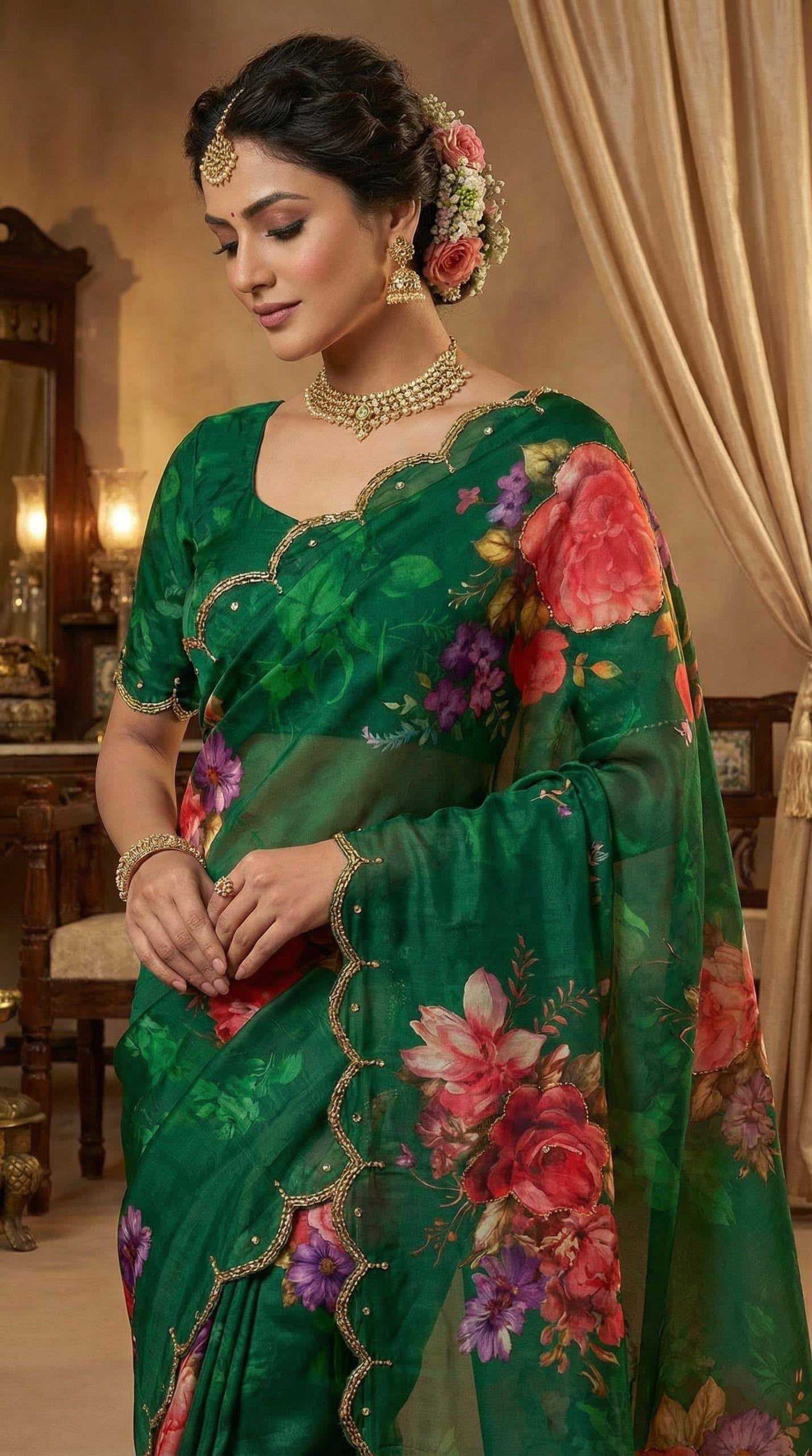 YNF Wholesale Georgette Printed Sarees KESH518 4457 | Surat Manufacturer