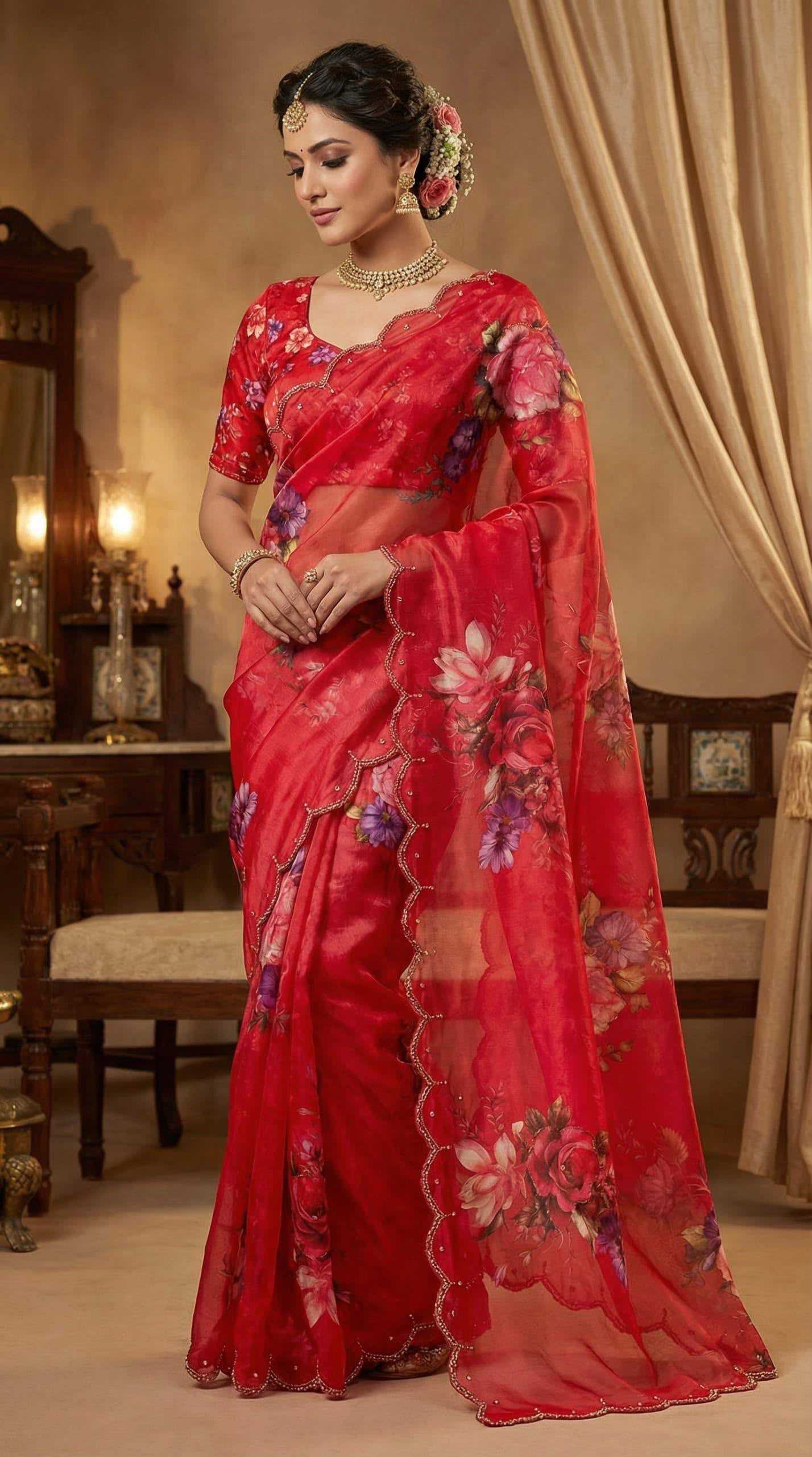 YNF Wholesale Georgette Printed Sarees KESH518 4457 | Surat Manufacturer