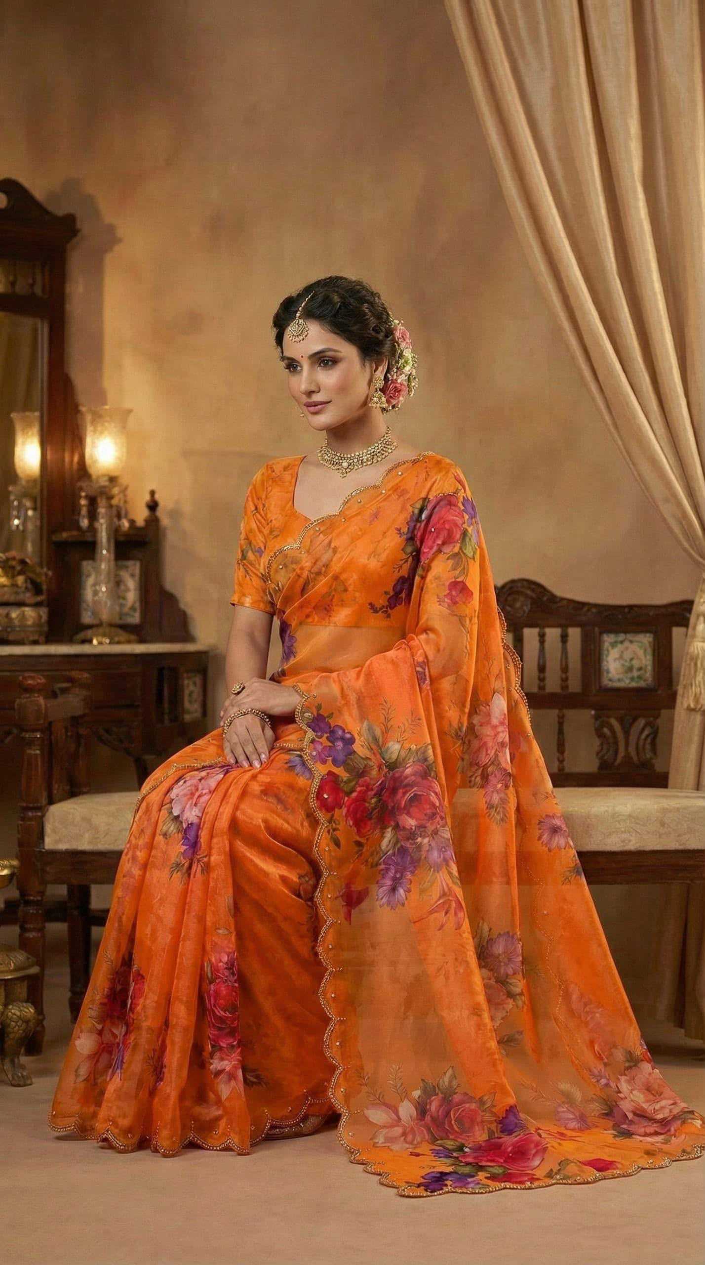 YNF Wholesale Georgette Printed Sarees KESH518 4457 | Surat Manufacturer