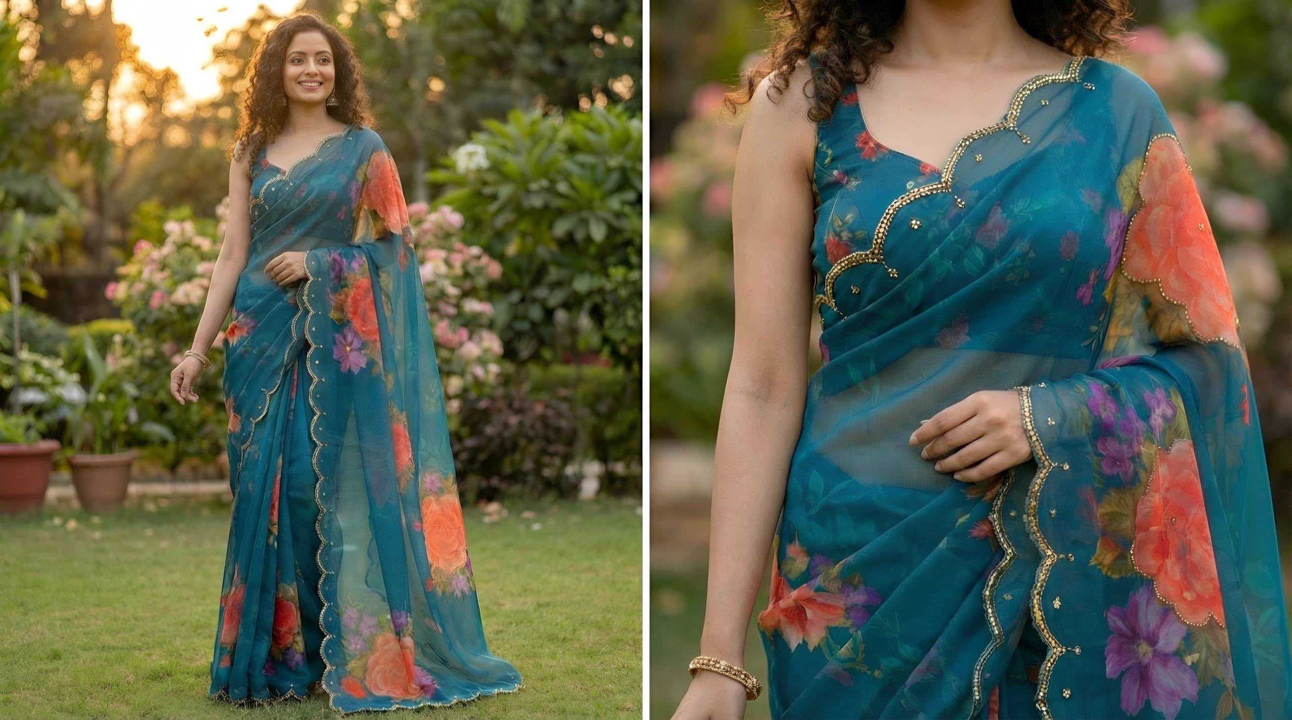 YNF Wholesale Georgette Printed Sarees KESH518 4459 | Surat Manufacturer