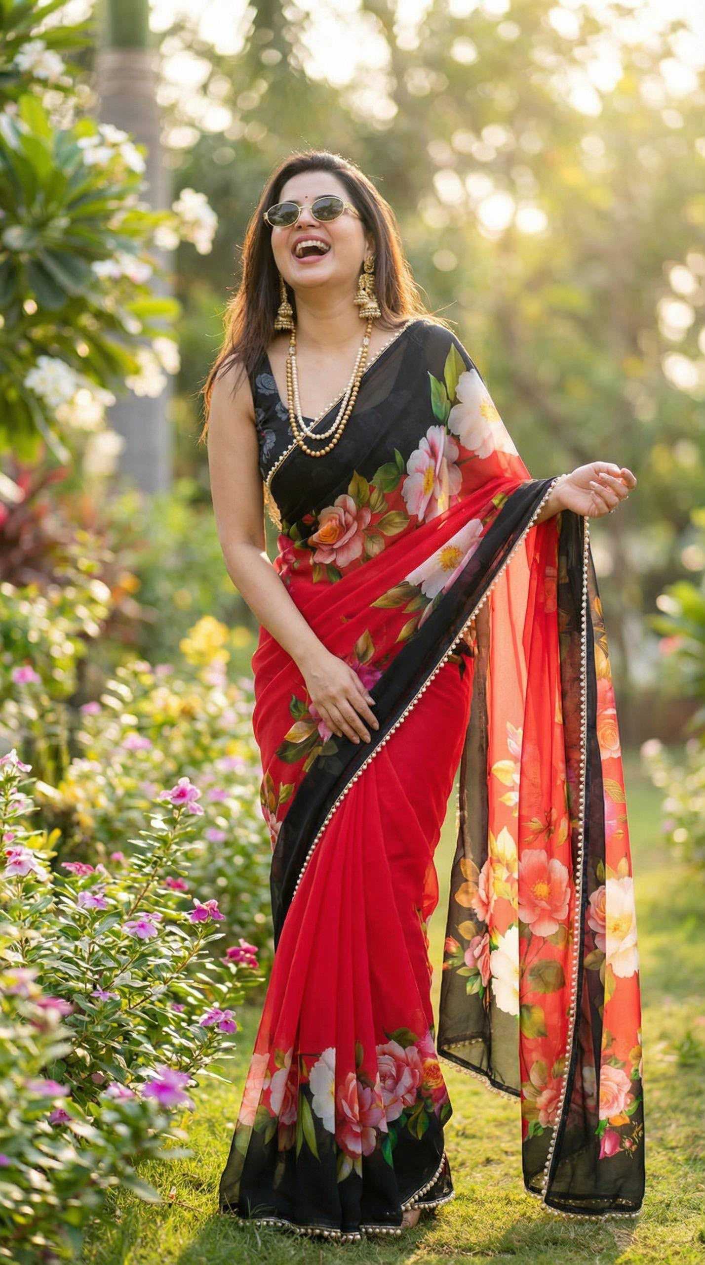 YNF Wholesale Georgette Printed Sarees KESH518 4463 | Surat Manufacturer