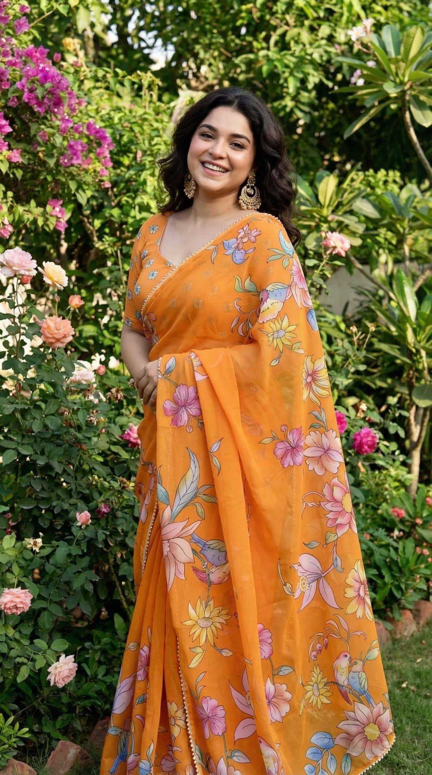 YNF Wholesale Georgette Printed Sarees KESH518 4471 | Surat Manufacturer
