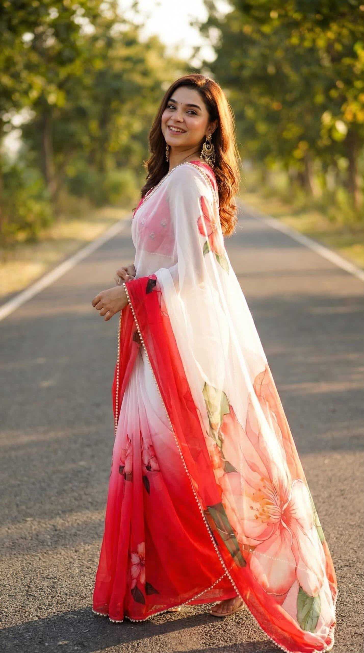 YNF Wholesale Georgette Printed Sarees KESH518 4476 | Surat Manufacturer