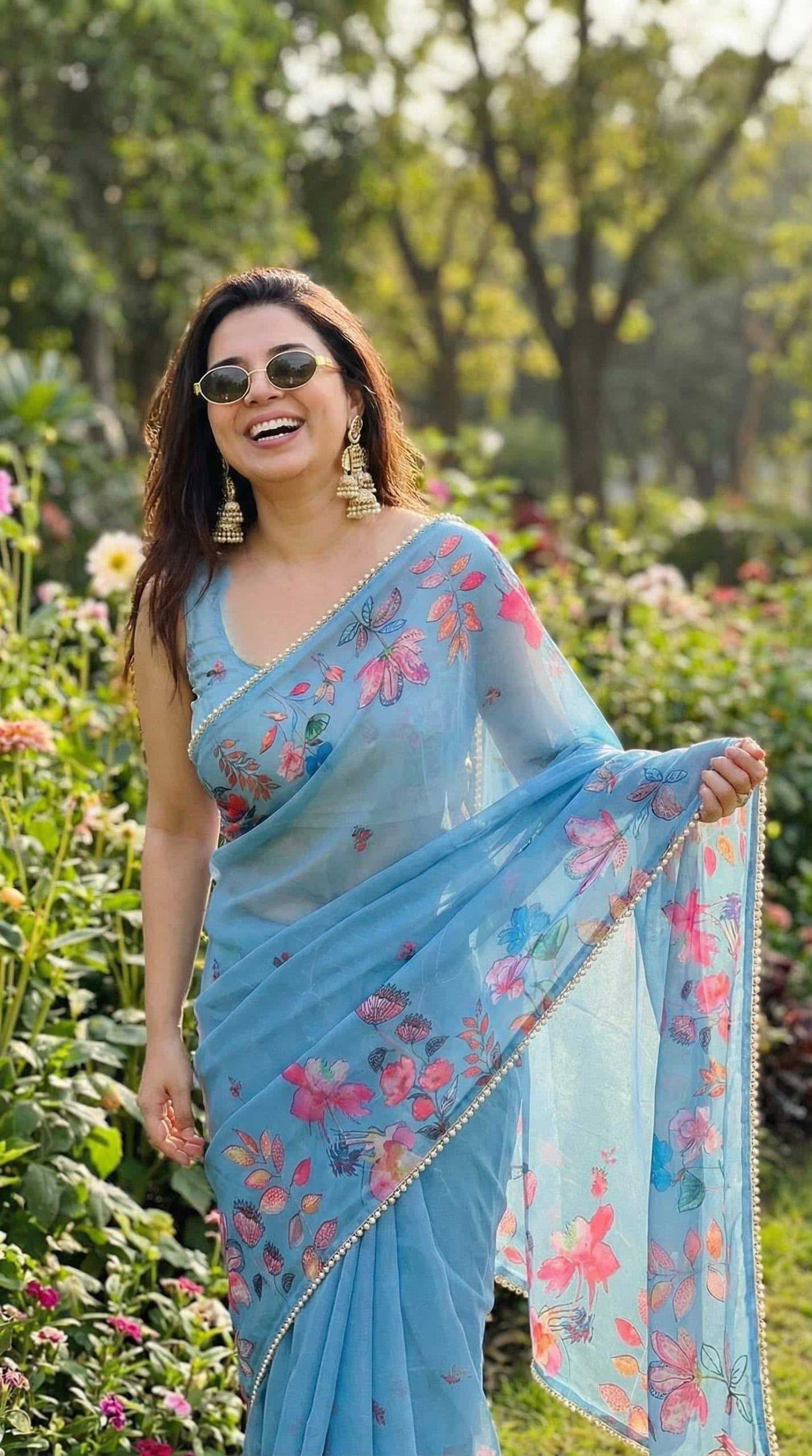 YNF Wholesale Georgette Printed Sarees KESH518 4477 | Surat Manufacturer