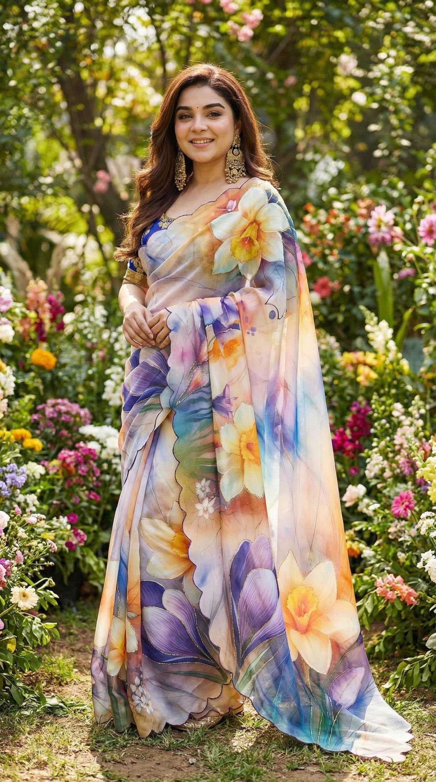 YNF Wholesale Georgette Printed Sarees KESH518 4479 | Surat Manufacturer