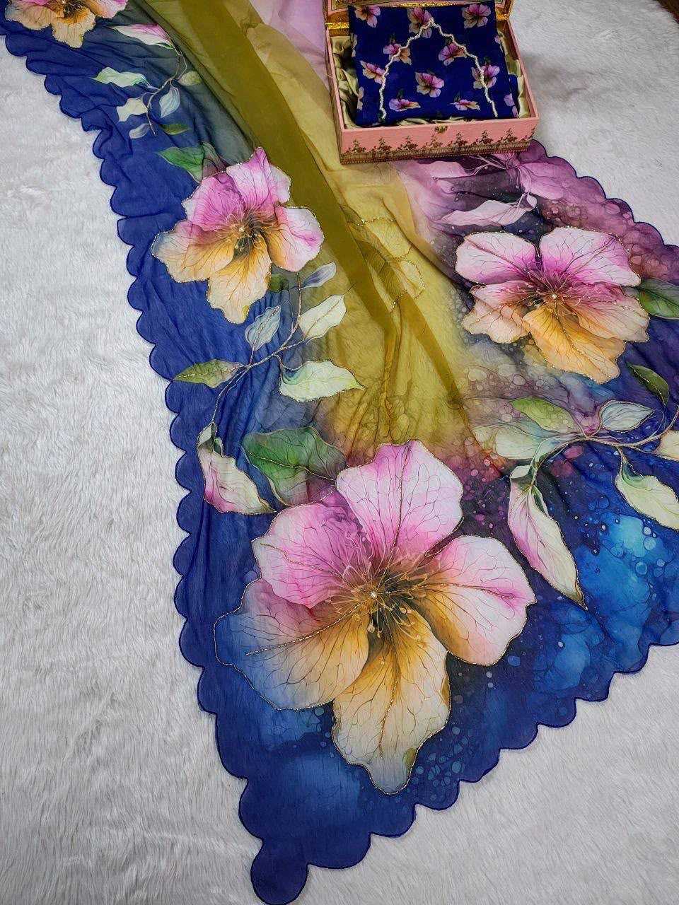 YNF Wholesale Georgette Fancy Sarees KESH518 VK4410 | Surat Manufacturer
