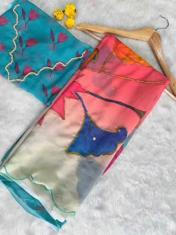 YNF Wholesale Georgette Fancy Sarees KESH518 VK4428 | Surat Manufacturer