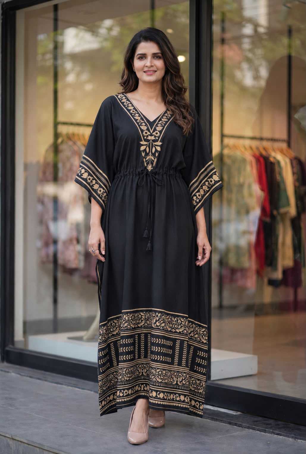 YNF Wholesale Crepe Kaftans KESH521 7 | Surat Manufacturer