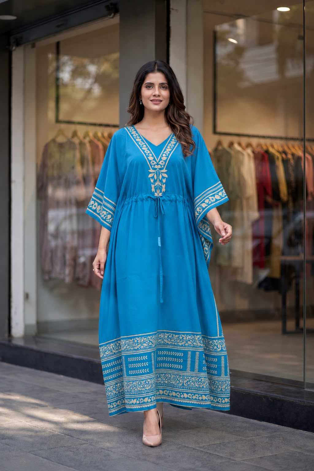 YNF Wholesale Crepe Kaftans KESH521 7 | Surat Manufacturer