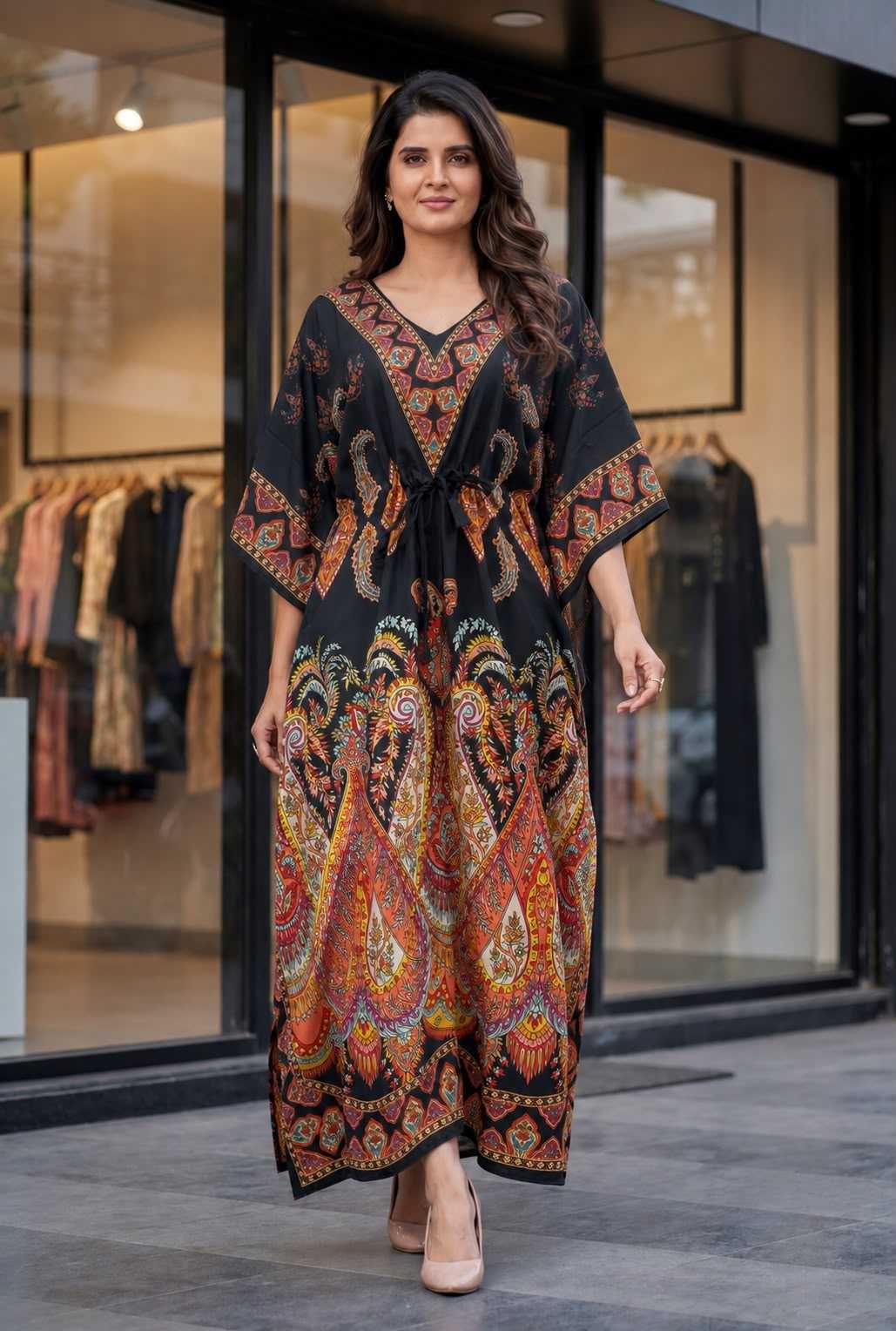 YNF Wholesale Crepe Kaftans KESH521 7 | Surat Manufacturer