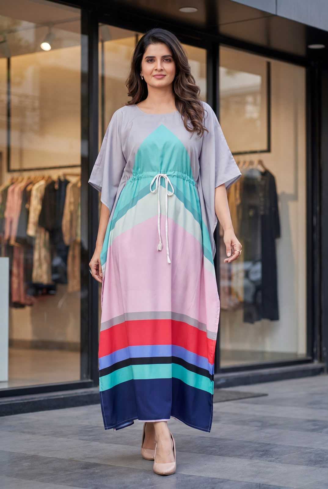 YNF Wholesale Crepe Kaftans KESH521 7 | Surat Manufacturer