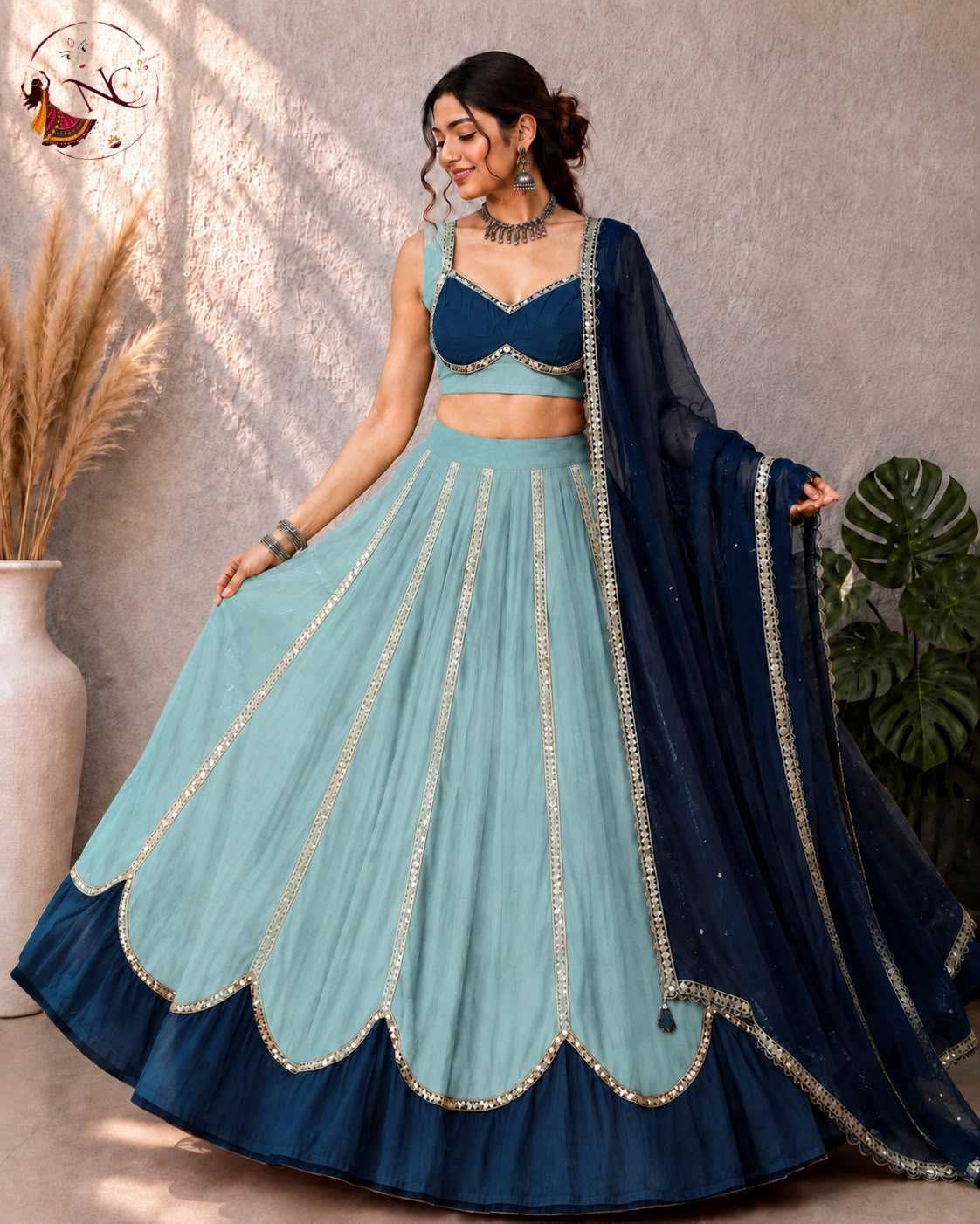 YNF Wholesale Heavy Roman Silk Wedding Lehenga  | Surat Manufacturer
