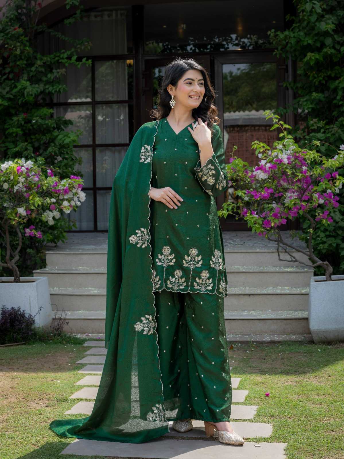 YNF Wholesale Chinon Embroidered Kurtis  | Surat Manufacturer